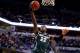 INDIANAPOLIS, IN - MARCH 16: Branden Dawson #22 of the Michigan State Spartans goes to the basket against the Michigan Wolverines during the 2014 Big Ten Men's Championship at Bankers Life Fieldhouse on March 16, 2014 in Indianapolis, Indiana. (Photo by