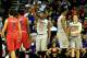 KANSAS CITY, MO - MARCH 12: Marcus Smart #33 of the Oklahoma State Cowboys reacts after scoring during the Big 12 Basketball Tournament first round game against the Texas Tech Red Raiders at the Sprint Center on March 12, 2014 in Kansas City, Missouri.