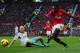 MANCHESTER, ENGLAND - DECEMBER 21: Danny Welbeck of Manchester United scores the opening goal during the Barclays Premier League match between Manchester United and West Ham United at Old Trafford on December 21, 2013 in Manchester, England. (Photo by S