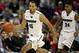 Nov 16, 2013; Green Bay, WI, USA; Wisconsin-Green Bay Phoenix forward Kenneth Lowe (45) dribbles the ball against the Wisconsin-Green Bay at the Resch Center. The Badgers won 69-66. Mandatory Credit: Mary Langenfeld-USA TODAY Sports