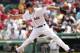 Jun 18, 2013; Boston, MA, USA; Boston Red Sox starting pitcher Alfredo Aceves delivers a pitch against the Tampa Bay Rays during the first inning at Fenway Park. Mandatory Credit: Winslow Townson-USA TODAY Sports