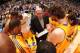 LOS ANGELES - APRIL 14: The Los Angeles Lakers huddle around Head Coach Phil Jackson before taking on the Utah Jazz at Staples Center on April 14, 2009 in Los Angeles, California. NOTE TO USER: User expressly acknowledges and agrees that, by downloading