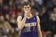 Mar 16, 2014; Toronto, Ontario, CAN; Phoenix Suns guard Goran Dragic (1) during their game against the Toronto Raptors at Air Canada Centre. The Suns beat the Raptors 121-113. Mandatory Credit: Tom Szczerbowski-USA TODAY Sports