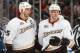 DENVER, CO - MARCH 14: Ryan Getzlaf #15 and Corey Perry #10 of the Anaheim Ducks talk during a break in the action against the Colorado Avalanche at the Pepsi Center on March 14, 2014 in Denver, Colorado. (Photo by Michael Martin/NHLI via Getty Images)