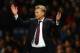 MANCHESTER, ENGLAND - MARCH 19: Manchester United Manager David Moyes celebrates at the end of the UEFA Champions League Round of 16 second round match between Manchester United and Olympiacos FC at Old Trafford on March 19, 2014 in Manchester, England.