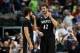 Mar 19, 2014; Dallas, TX, USA; Minnesota Timberwolves forward Kevin Love (42) talks with guard Ricky Rubio (9) during a break in the game against the Dallas Mavericks at American Airlines Center. Mandatory Credit: Matthew Emmons-USA TODAY Sports