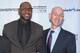 NEW YORK, NY - DECEMBER 05: (L-R) Mark Ford, 2012 Sportsman of the Year LeBron James and Adam Silver attend the 2012 Sports Illustrated Sportsman of the Year award presentation at Espace on December 5, 2012 in New York City. (Photo by Michael Loccisano/