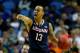 BUFFALO, NY - MARCH 22: Shabazz Napier #13 of the Connecticut Huskies calls a play against the Villanova Wildcats during the third round of the 2014 NCAA Men's Basketball Tournament at the First Niagara Center on March 22, 2014 in Buffalo, New York. (Pho