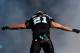 CHARLOTTE, NC - JANUARY 12: Mike Mitchell #21 of the Carolina Panthers runs onto the field during player introductions against the San Francisco 49ers during the NFC Divisional Playoff Game at Bank of America Stadium on January 12, 2014 in Charlotte, Nor