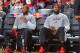 HOUSTON, TX - MARCH 4: Dwyane Wade #3 and LeBron James #6 of the Miami Heat on the bench before the game against the Houston Rockets at the Toyota Center March 4, 2014 in Houston, Texas. NOTE TO USER: User expressly acknowledges and agrees that, by downl