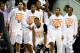 RALEIGH, NC - MARCH 23: Josh Richardson #1 of the Tennessee Volunteers celebrates with teammates late in the game against the Mercer Bears during the third round of the 2014 NCAA Men's Basketball Tournament at PNC Arena on March 23, 2014 in Raleigh, Nort