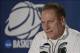 Mar 19, 2014; Spokane, WA, USA; Michigan State Spartans head coach Tom Izzo addresses the media in a press conference during practice before the second round of the 2014 NCAA Tournament at Veterans Memorial Arena. Mandatory Credit: Kirby Lee-USA TODAY Spo