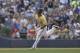 MILWAUKEE, WI - AUGUST 18: Khris Davis #18 of the Milwaukee Brewers runs the bases after hitting a solo home run in the bottom of the fifth inning against the Cincinnati Reds at Miller Park on August 18, 2013 in Milwaukee, Wisconsin. (Photo by Mike McGinn