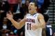 SAN DIEGO, CA - MARCH 23: Aaron Gordon #11 of the Arizona Wildcats reacts in the first half against the Gonzaga Bulldogs during the third round of the 2014 NCAA Men's Basketball Tournament at Viejas Arena on March 23, 2014 in San Diego, California. (Pho