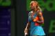 KEY BISCAYNE, FL - MARCH 25: Serena Willaims reacts to winning her match against Angelique Kerber of Germany on Day 9 of the Sony Open at Carndon Park Tennis Center on March 25, 2014 in Key Biscayne, Florida. (Photo by Mike Ehrmann/Getty Images)