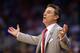 ORLANDO, FL - MARCH 22: Head coach Rick Pitino of the Louisville Cardinals looks on in the first half while taking on the Saint Louis Billikens during the third round of the 2014 NCAA Men's Basketball Tournament at Amway Center on March 22, 2014 in Orlan