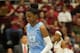 Mar 30, 2014; Stanford, CA, USA; North Carolina Tar Heels guard Diamond DeShields (23) limps to the bench during a timeout against the South Carolina Gamecocks during the first half in the semifinals of a women's college basketball game in the Stanford re