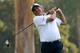 PACIFIC PALISADES, CA - FEBRUARY 13: Fred Couples hits a tee shot on the 9th hole in the first round of the Northern Trust Open at the Riviera Country Club on February 13, 2014 in Pacific Palisades, California. (Photo by Stephen Dunn/Getty Images)