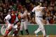 BOSTON, MA - SEPTEMBER 17: Chris Davis #19 of the Baltimore Orioles hits a home run in the 6th inning against the Boston Red Sox at Fenway Park on September 17 in Boston, Massachusetts. (Photo by Jim Rogash/Getty Images)