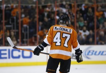 MacDonald leads the NHL in blocked shots.
