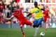SOUTHAMPTON, ENGLAND - MARCH 29: Jay Rodriguez of Southampton and Moussa Sissoko of Newcastle battle for possesion during the Barclays Premier League match between Southampton and Newcastle United at St Mary's Stadium on March 29, 2014 in Southampton, En