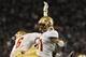 ORLANDO, FL - DECEMBER 29: Defensive back Terrence Brooks #31 of the Florida State Seminoles celebrates a forth quarter interception against the Notre Dame Fight Irish December 29, 2011 at the Florida Citrus Bowl in Orlando, Florida. FSU won 18 - 14. (P