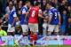 LIVERPOOL, ENGLAND - APRIL 06: Mikel Arteta of Arsenal clashes with Leighton Baines of Everton during the Barclays Premier League match between Everton and Arsenal at Goodison Park on April 6, 2014 in Liverpool, England. (Photo by Alex Livesey/Getty Ima