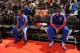 AUBURN HILLS, MI - MARCH 28: Brandon Jennings #7 and Josh Smith #6 of the Detroit Pistons sit on the bench before the game against the Miami Heat on March 28, 2014 at The Palace of Auburn Hills in Auburn Hills, Michigan. NOTE TO USER: User expressly ackn