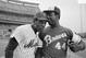 Mays and Aaron in 1972, which was the second-to-last season of Mays' career.