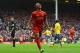 LIVERPOOL, ENGLAND - FEBRUARY 08: Raheem Sterling of Liverpool celebrates scoring the fifth goal during the Barclays Premier League match between Liverpool and Arsenal at Anfield on February 8, 2014 in Liverpool, England. (Photo by Michael Regan/Getty I