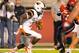 Sep 14, 2013; Salt Lake City, UT, USA; Oregon State Beavers wide receiver Brandin Cooks (7) runs the ball during the first quarter against the Utah Utes at Rice-Eccles Stadium. Mandatory Credit: Russ Isabella-USA TODAY Sports