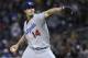 SAN DIEGO, CA - APRIL 2: Dan Haren #14 of the Los Angeles Dodgers pitches during the first inning of a baseball game against the San Diego Padres at Petco Park April 2, 2014 in San Diego, California. (Photo by Denis Poroy/Getty Images)