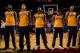 PORTLAND, OR - DECEMBER 2: Roy Hibbert #55, Luis Scola #4, Lance Stephenson #1, George Hill #3 and Paul George #24 of the Indiana Pacers stand on the court before the game against the Portland Trail Blazers on December 2, 2013 at the Moda Center Arena in