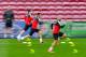 PSG players run sprints in pre-season training