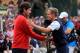 MEDINAH, IL - SEPTEMBER 30: Bubba Watson of the USA (L) greets Luke Donald of Europe on the first tee during the Singles Matches for The 39th Ryder Cup at Medinah Country Club on September 30, 2012 in Medinah, Illinois. (Photo by David Cannon/Getty Imag
