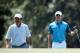 AUGUSTA, GA - APRIL 12: Marker Jeff Knox and Rory McIlroy of Northern Ireland walk to the 18th green during the third round of the 2014 Masters Tournament at Augusta National Golf Club on April 12, 2014 in Augusta, Georgia. (Photo by Andrew Redington/Ge