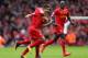 LIVERPOOL, ENGLAND - APRIL 13: Philippe Coutinho of Liverpool celebrates scoring his team's third goal during the Barclays Premier League match between Liverpool and Manchester City at Anfield on April 13, 2014 in Liverpool, England. (Photo by Alex Live