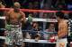 LAS VEGAS, NV - APRIL 12: Timothy Bradley (L) taunts Manny Pacquiao during their WBO world welterweight championship boxing match at the MGM Grand Garden Arena on April 12, 2014 in Las Vegas, Nevada. Pacquiao won by unanimous decision. (Photo by David B