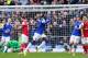 LIVERPOOL, ENGLAND - APRIL 06: Romelu Lukaku of Everton celebrates scoring the second goal during the Barclays Premier League match between Everton and Arsenal at Goodison Park on April 6, 2014 in Liverpool, England. (Photo by Alex Livesey/Getty Images)