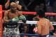 LAS VEGAS, NV - APRIL 12: Timothy Bradley (L) taunts Manny Pacquiao during their WBO world welterweight championship boxing match at the MGM Grand Garden Arena on April 12, 2014 in Las Vegas, Nevada. Pacquiao won by unanimous decision. (Photo by David B