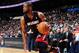 ATLANTA, GA - APRIL 12: Dwyane Wade #3 of the Miami Heat handles the ball against the Atlanta Hawks on April 12, 2014 at Philips Arena in Atlanta, Georgia. NOTE TO USER: User expressly acknowledges and agrees that, by downloading and/or using this Photo
