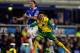 LIVERPOOL, ENGLAND - JANUARY 11: Phil Jagielka of Everton in action with Ricky Van Wolfswinkel of Norwich City during the Barclays Premier League match between Everton and Norwich City at Goodison Park on January 11, 2014 in Liverpool, England. (Photo by