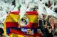MADRID, SPAIN - MARCH 23: Real Madrid fans cheer during the La Liga match between Real Madrid CF and FC Barcelona at the Bernabeu on March 23, 2014 in Madrid, Spain. (Photo by Gonzalo Arroyo Moreno/Getty Images)