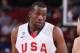 PORTLAND, OR - APRIL 12: Cliff Alexander #14 of Team USA stands on the court during the game against World Team on April 12, 2014 at the Moda Center Arena in Portland, Oregon. NOTE TO USER: User expressly acknowledges and agrees that, by downloading and