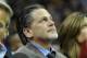 Nov 27, 2013; Cleveland, OH, USA; Cleveland Cavaliers owner Dan Gilbert glances at the scoreboard in the second quarter against the Miami Heat at Quicken Loans Arena. Mandatory Credit: David Richard-USA TODAY Sports
