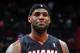 ATLANTA, GA - APRIL 12: LeBron James #6 of the Miami Heat during a game against the Atlanta Hawks on April 12, 2014 at Philips Arena in Atlanta, Georgia. NOTE TO USER: User expressly acknowledges and agrees that, by downloading and/or using this Photogr
