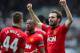 NEWCASTLE UPON TYNE, ENGLAND - APRIL 05: Juan Mata of Manchester United celebrates scoring their second goal during the Barclays Premier League match between Newcastle United and Manchester United at St James' Park on April 5, 2014 in Newcastle upon Tyn
