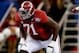 Jan 2, 2014; New Orleans, LA, USA; Alabama Crimson Tide offensive linesman Cyrus Kouandjio (71) against the Oklahoma Sooners during the third quarter of a game at the Mercedes-Benz Superdome. Mandatory Credit: Derick E. Hingle-USA TODAY Sports
