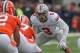 CHAMPAIGN, IL - NOVEMBER 16: Ryan Shazier #2 of the Ohio State Buckeyes awaits the start of play against the Illinois Fighting Illini at Memorial Stadium on November 16, 2013 in Champaign, Illinois. Ohio State defeated Illinois 60-35. (Photo by Jonathan