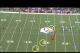 Screen-style blocking frees a receiver on a shallow slant pattern.